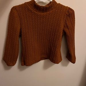 Mocha crew neck top